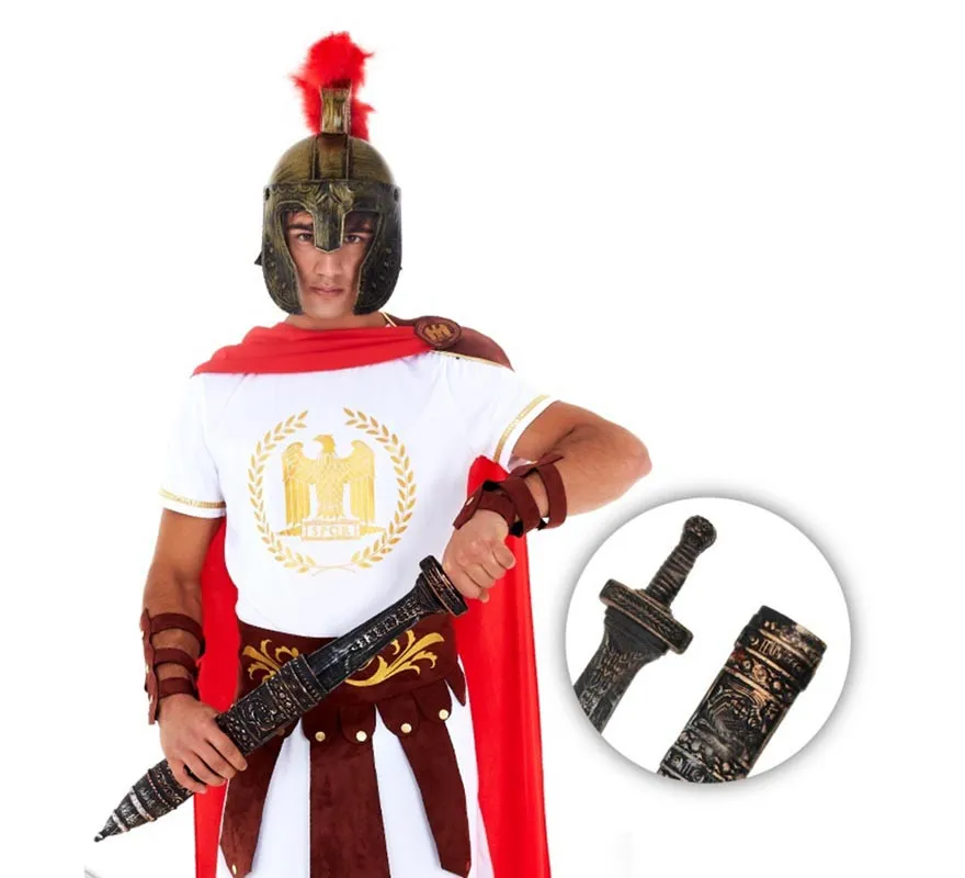 Spada romana giocattolo effetto bronzo nero 57 cm