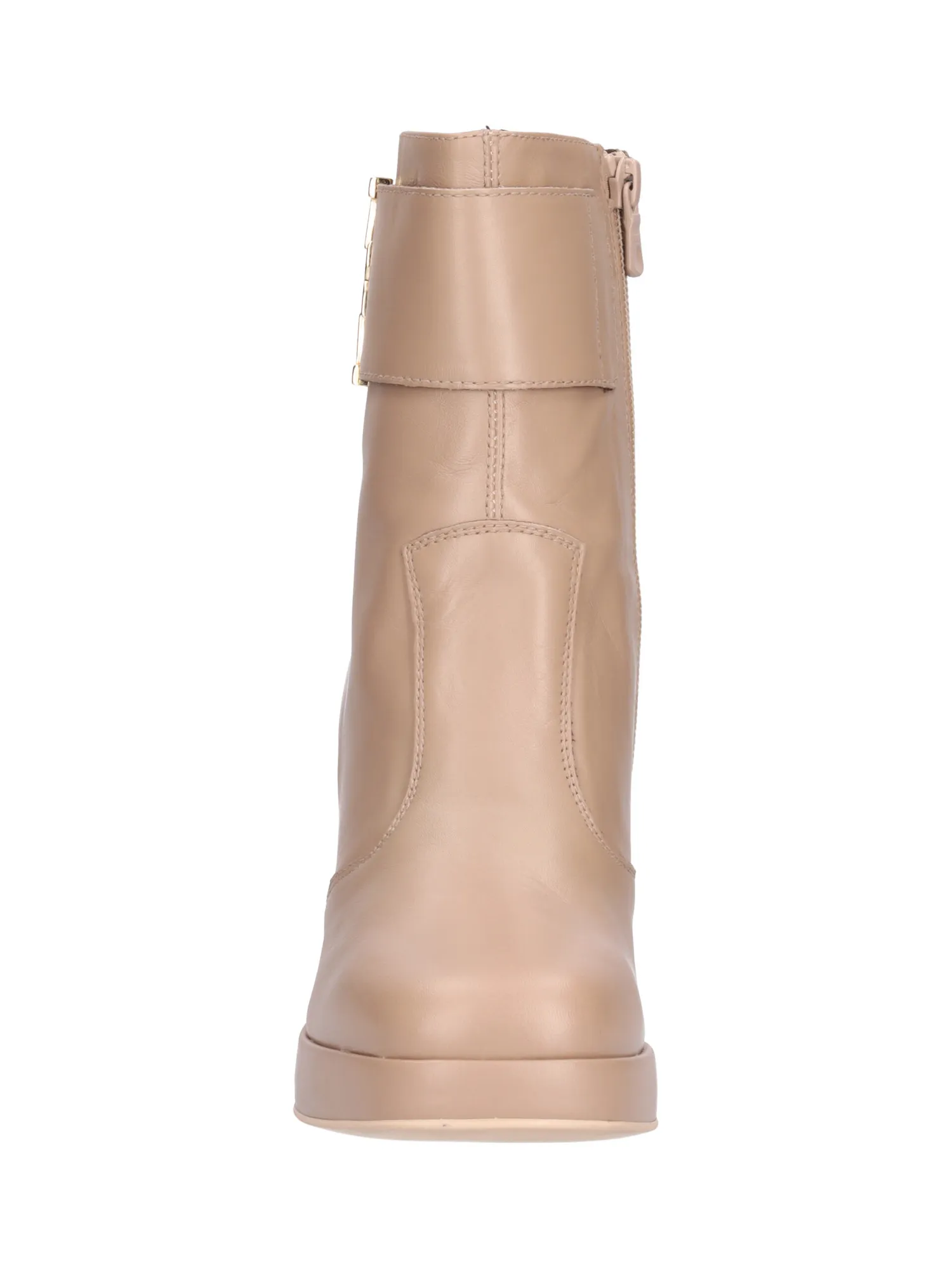 Stivaletto tacco largo Nero Giardini da donna beige
