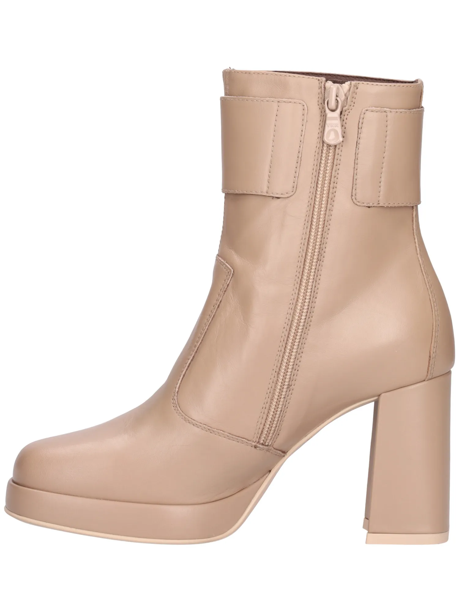 Stivaletto tacco largo Nero Giardini da donna beige