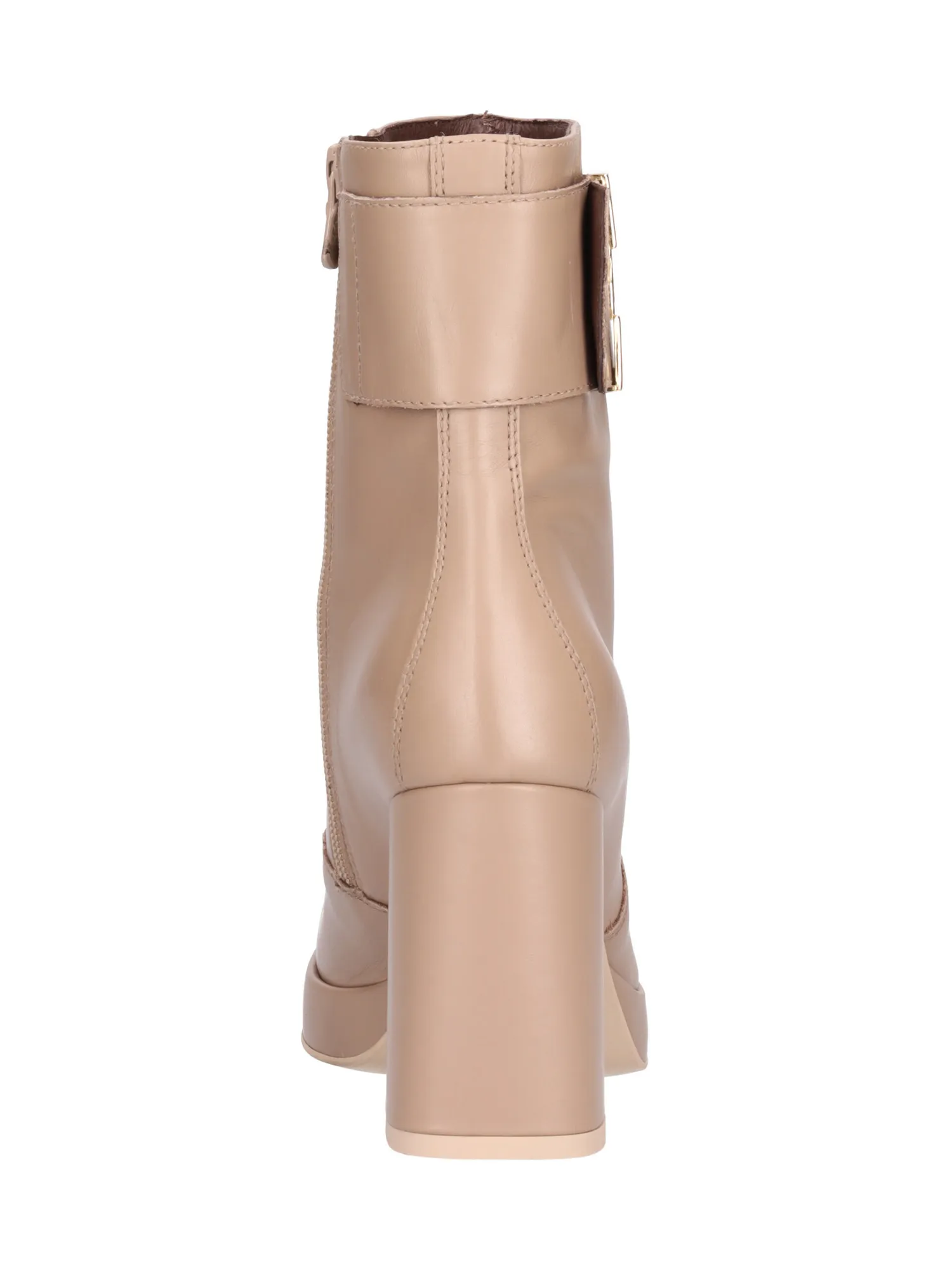 Stivaletto tacco largo Nero Giardini da donna beige