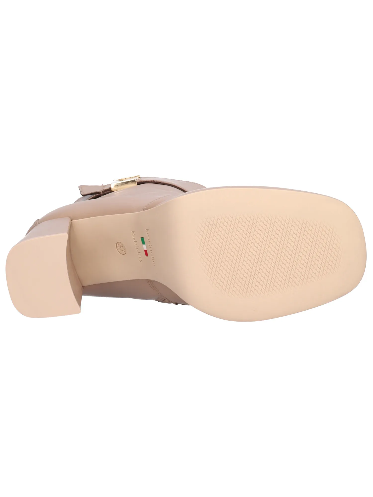 Stivaletto tacco largo Nero Giardini da donna beige