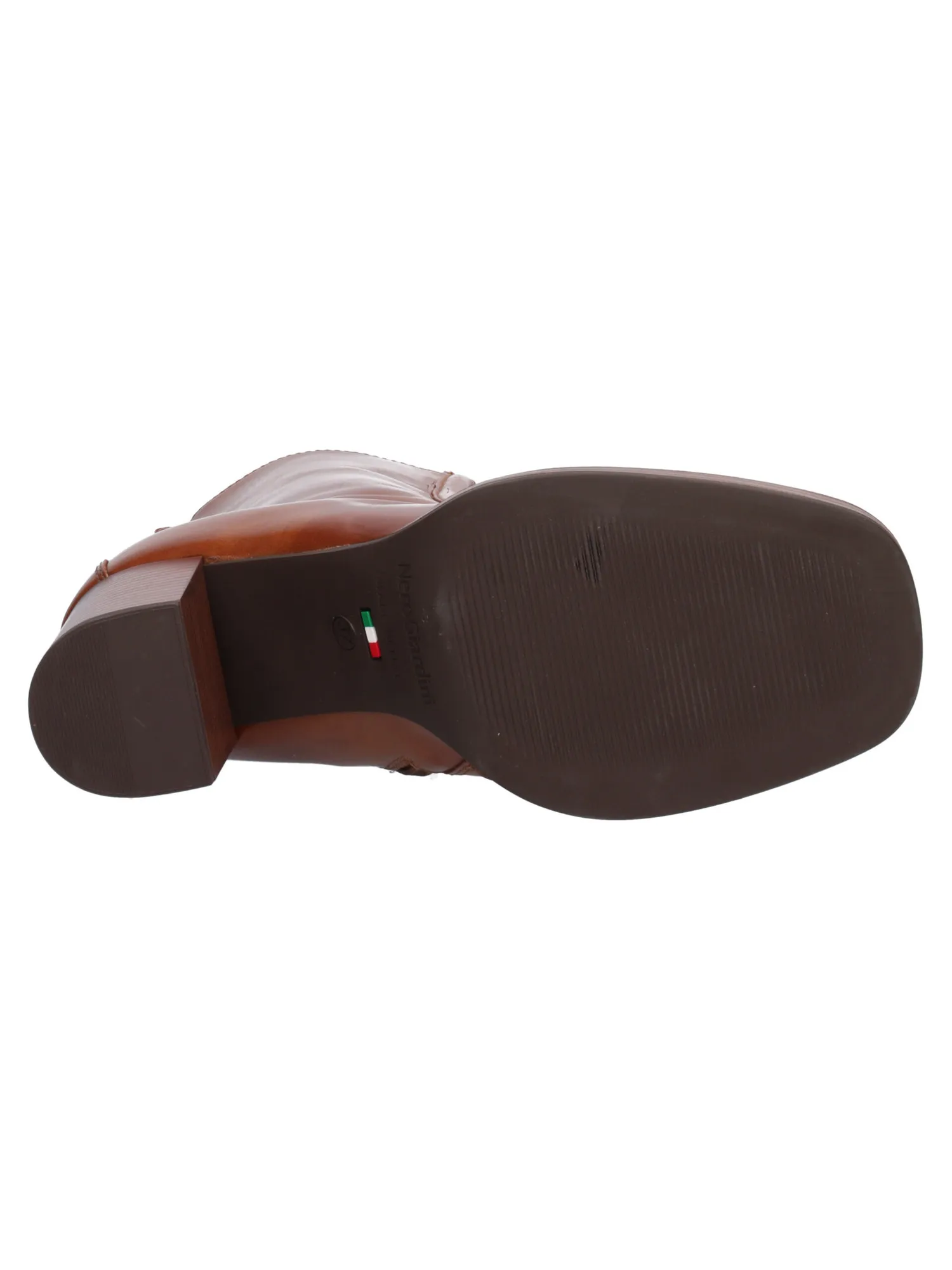 Stivaletto tacco largo Nero Giardini da donna cuoio