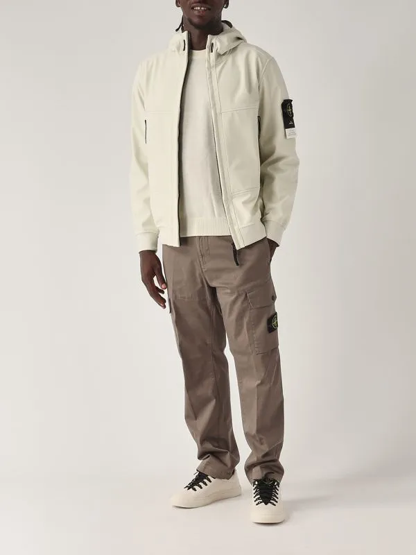 STONE ISLAND  Pantalone uomo Stone Island in cotone organico stretch Fango