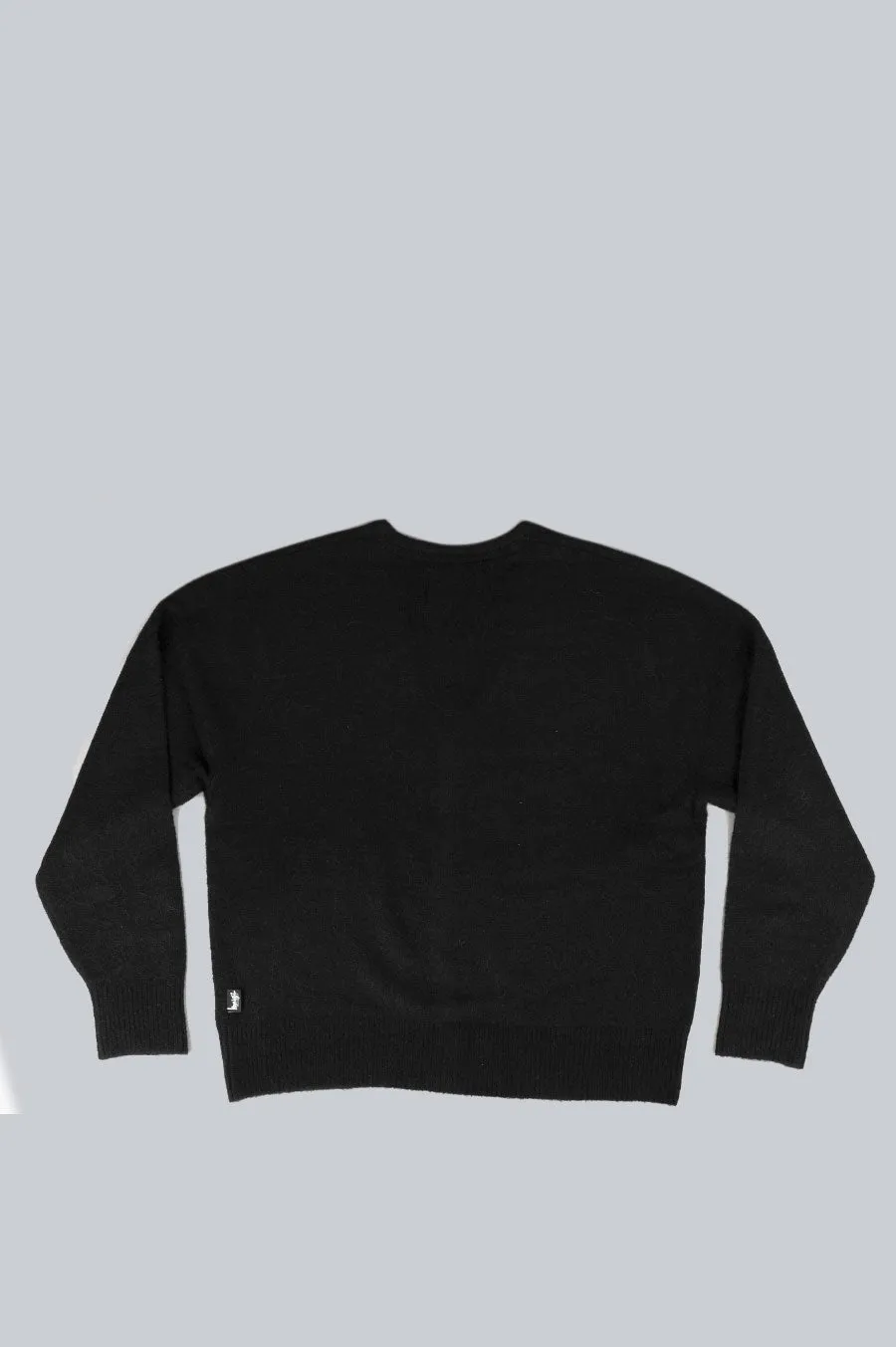 STUSSY BRUSHED CARDIGAN BLACK