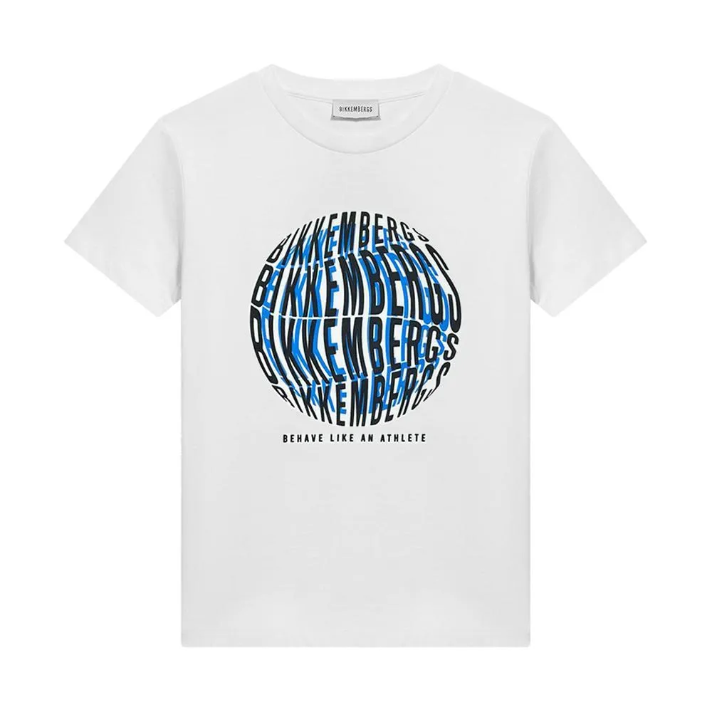  T-SHIRT BIKKEMBERGS. BIANCO 