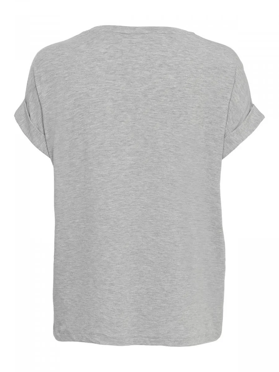 T-SHIRT Donna ONLY 15106662 MONSTER LIGHT GREY MELANGE