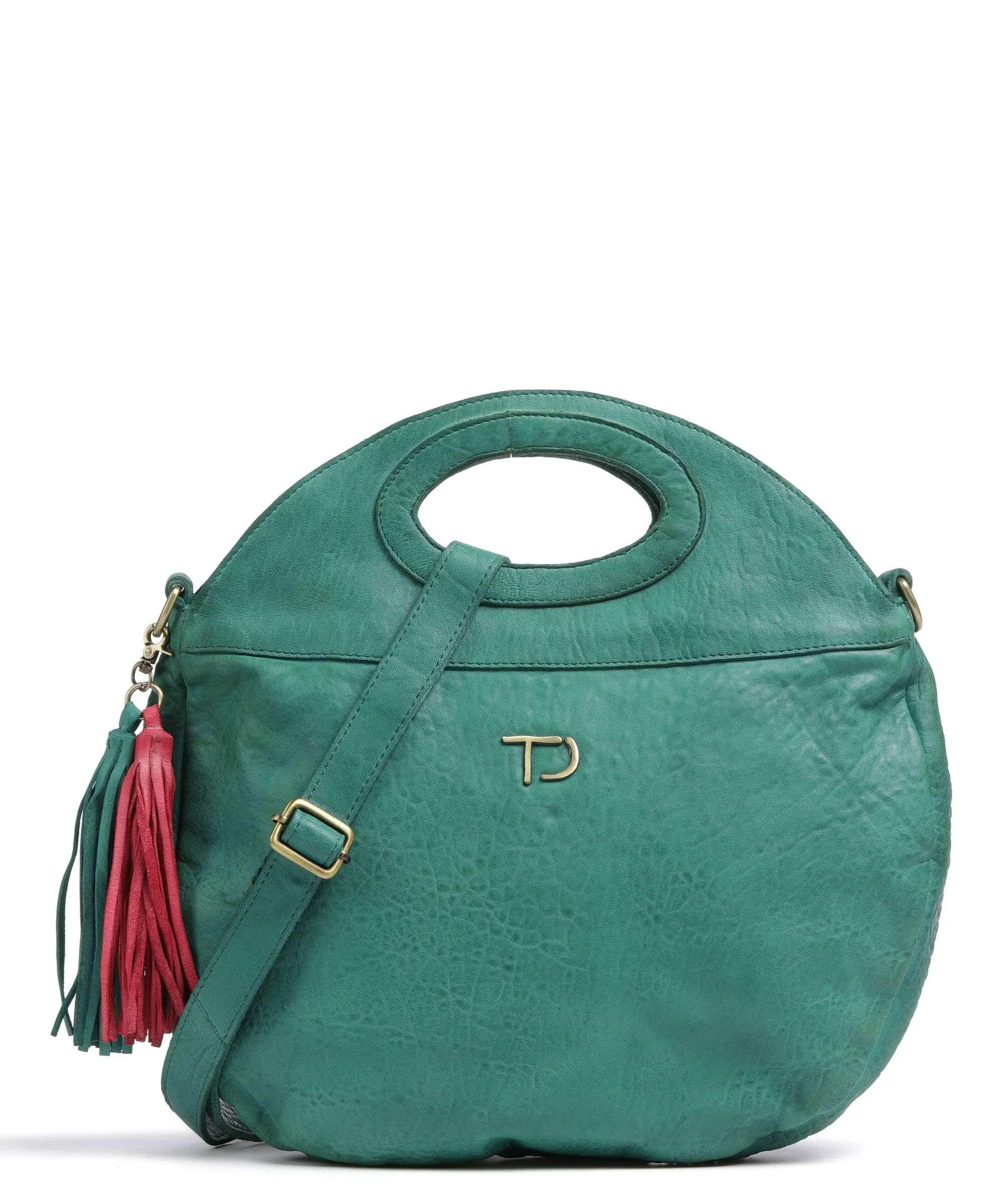  Taschendieb Wien Hedwigstrasse 3 Borsa a mano pelle di pecora verde scuro  