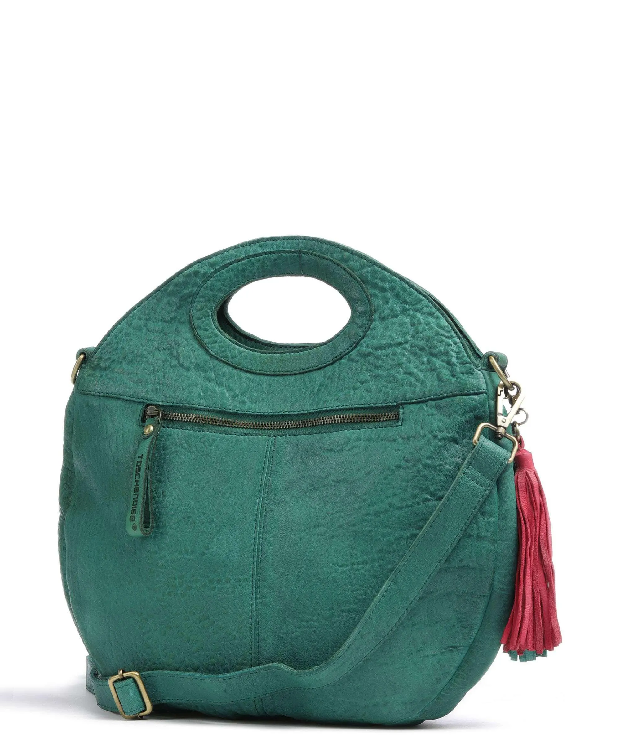 Taschendieb Wien Hedwigstrasse 3 Borsa a mano pelle di pecora verde scuro  