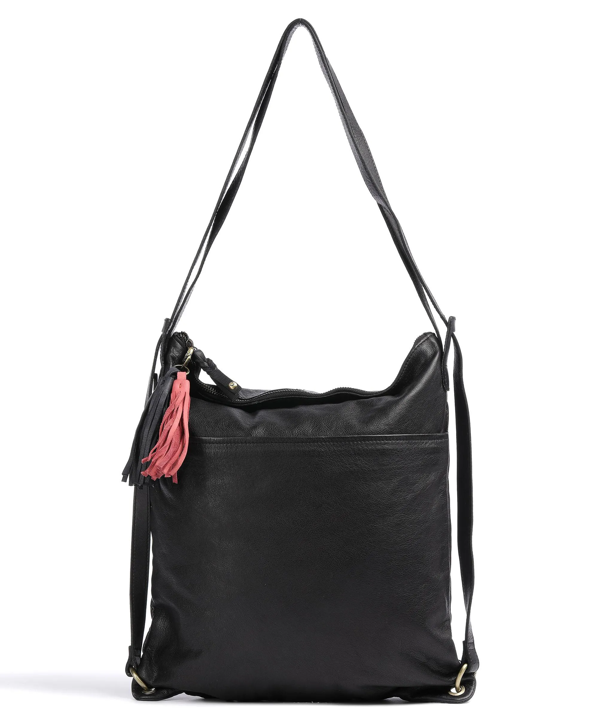  Taschendieb Wien Kohlmarkt 3 Borsa a zainetto pelle di vacchetta grana nero  