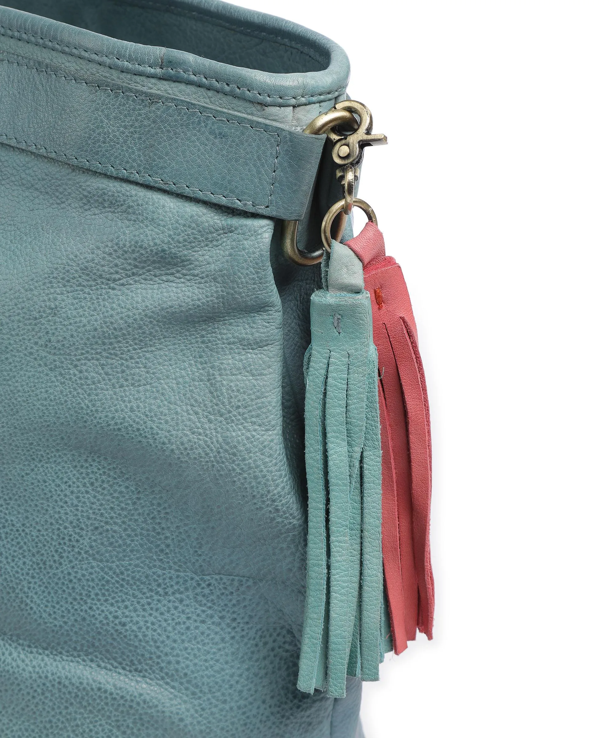  Taschendieb Wien Kohlmarkt 67 Borsa shopper pelle di vacchetta grana blu  