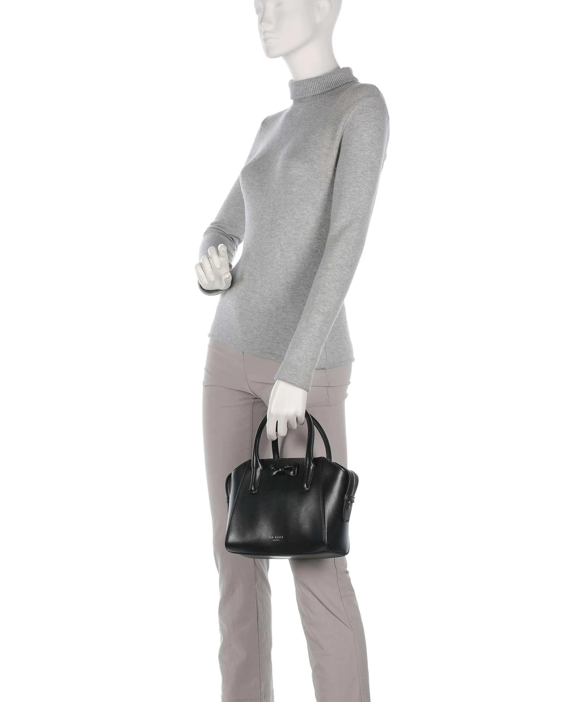  Ted Baker Baelini Borsa a mano pelle a grana fine nero  
