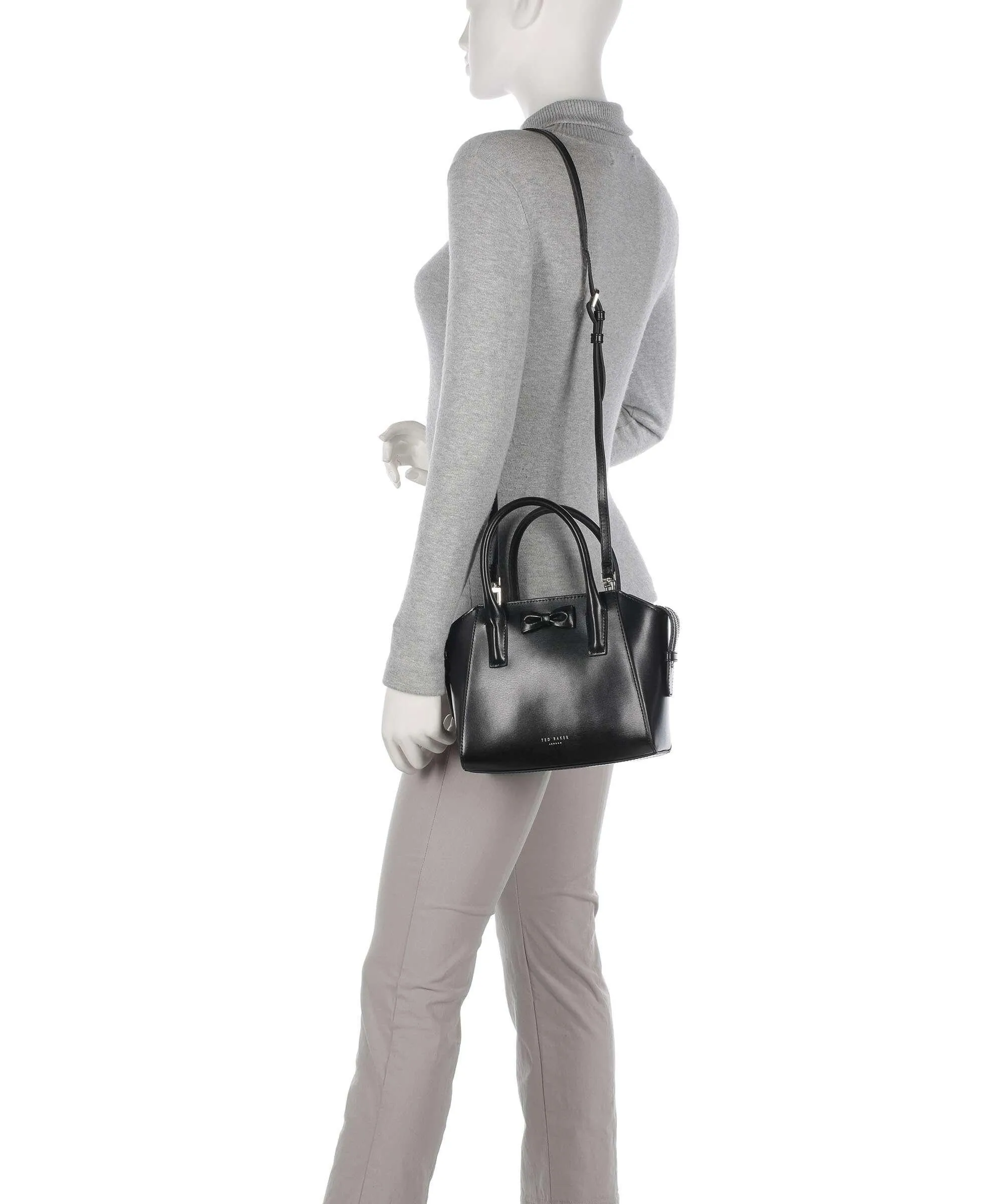  Ted Baker Baelini Borsa a mano pelle a grana fine nero  