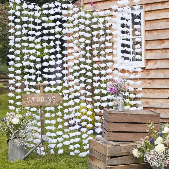Tenda a fiori rosa bianca 1,8 x 2m
