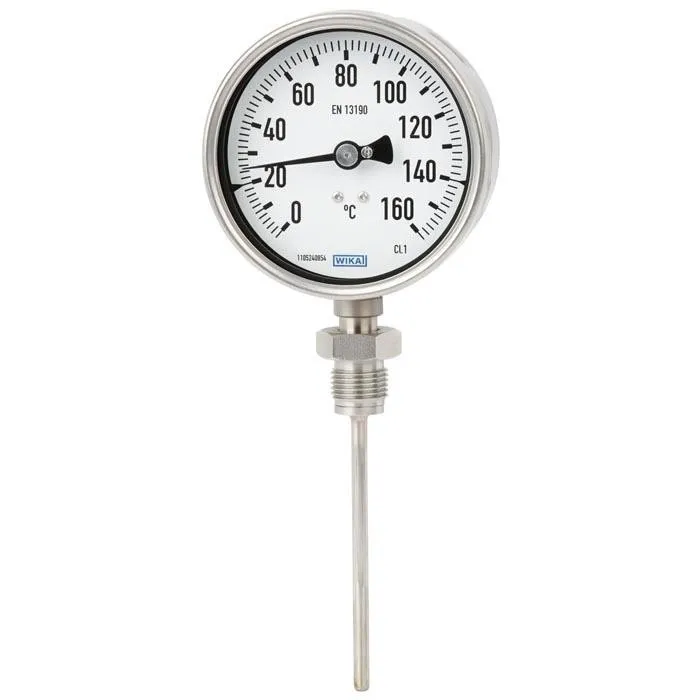 Termometro a quadrante WIKA, 0 → 100 °C Classe 1 secondo EN 13190, Ø quadrante 160mm, Quadrante