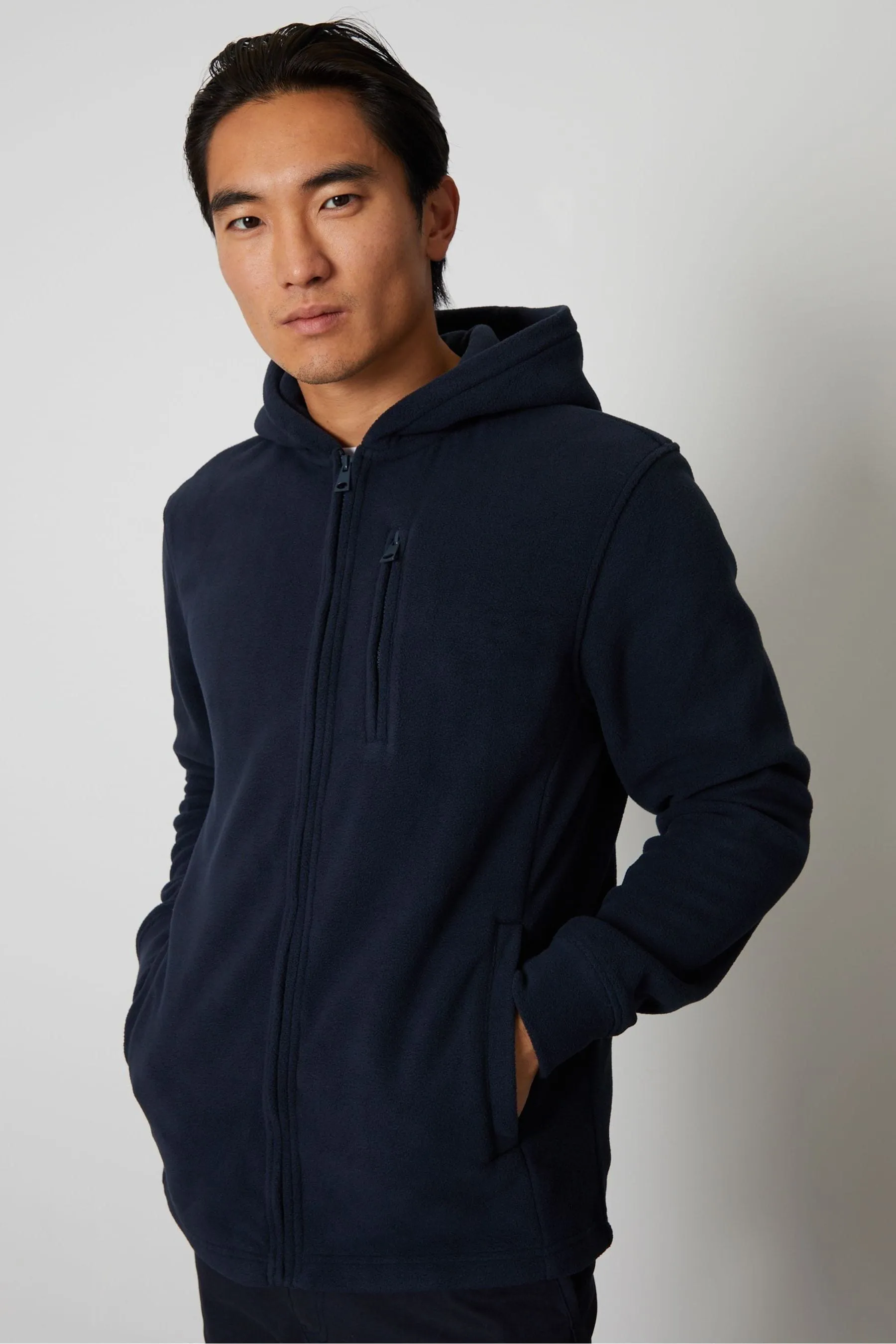 Threadbare - Con cappuccio Giacca in micro pile con zip