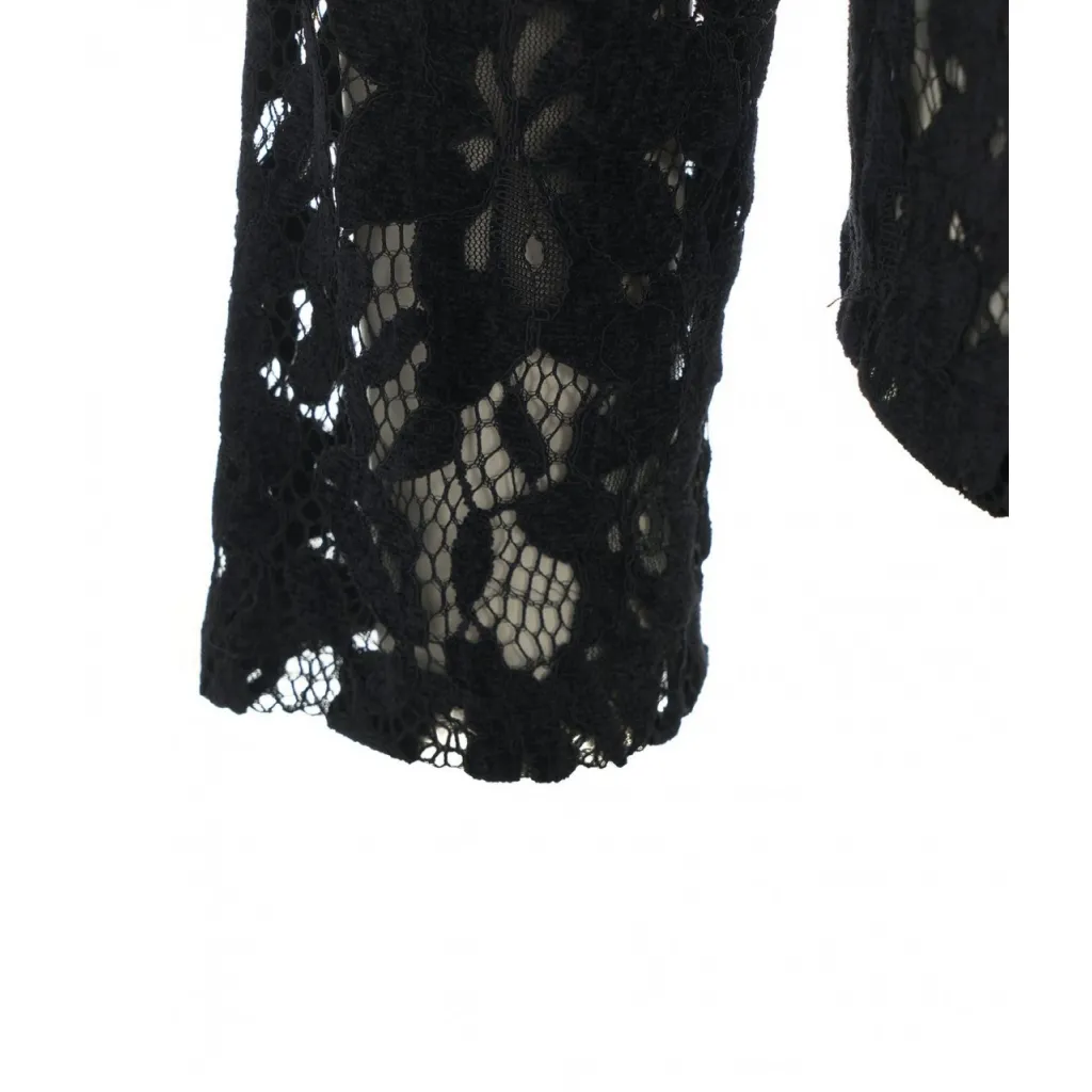 Top in pizzo nero