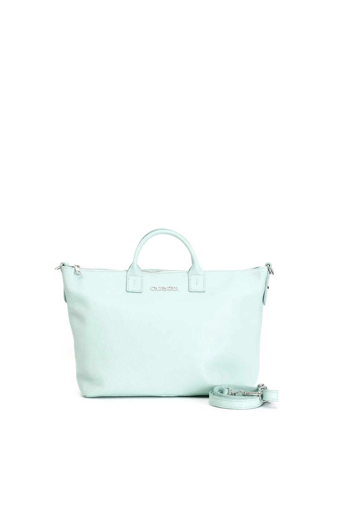 tote in pelle acqua marina
