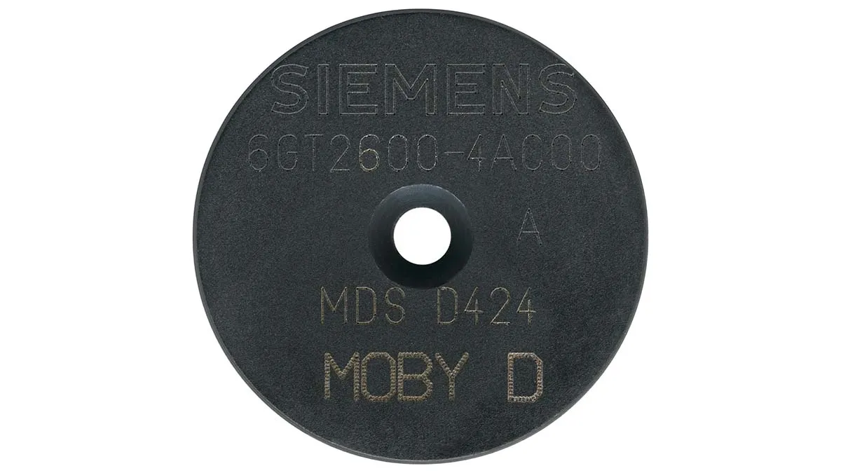 Transponder RFID Siemens 6GT2600-4AC00, gamma di rilevamento 300 mm, IP67, 27 x 4 mm