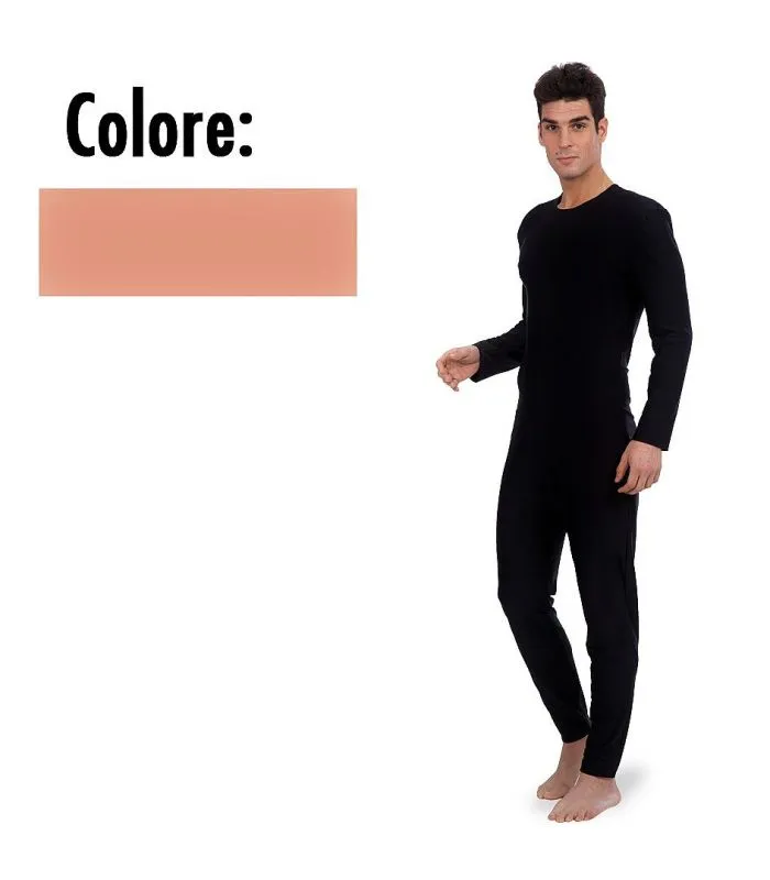 Tuta lycra uomo color carne tg.XL