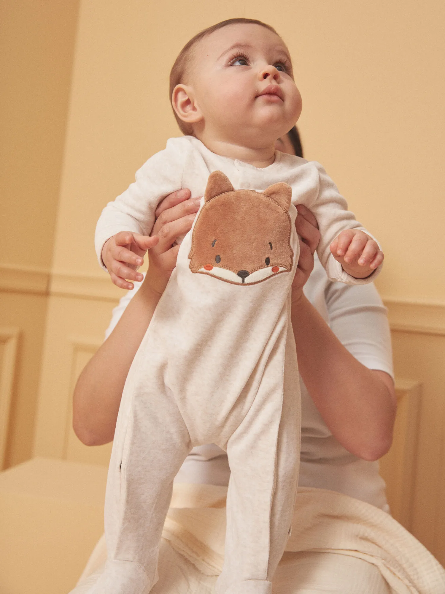 Tutina beige melange in velluto    