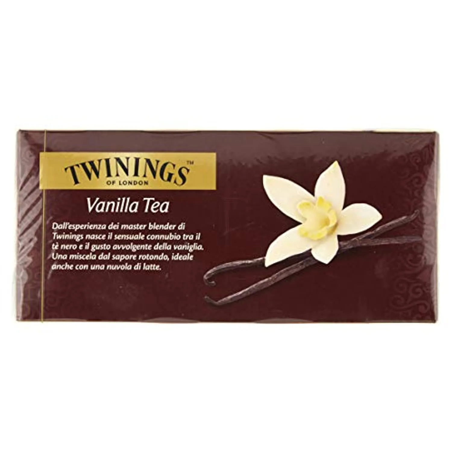Twinings Filtri Tè Nero Gusto Sensuale della Vaniglia, 25 x 2g