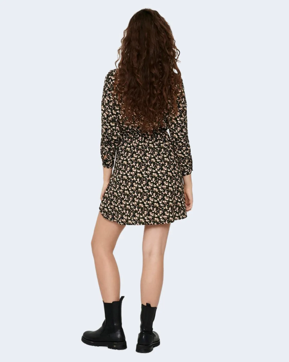 Vestito corto Only cory l/s v-neck tunic wvn noos Nero