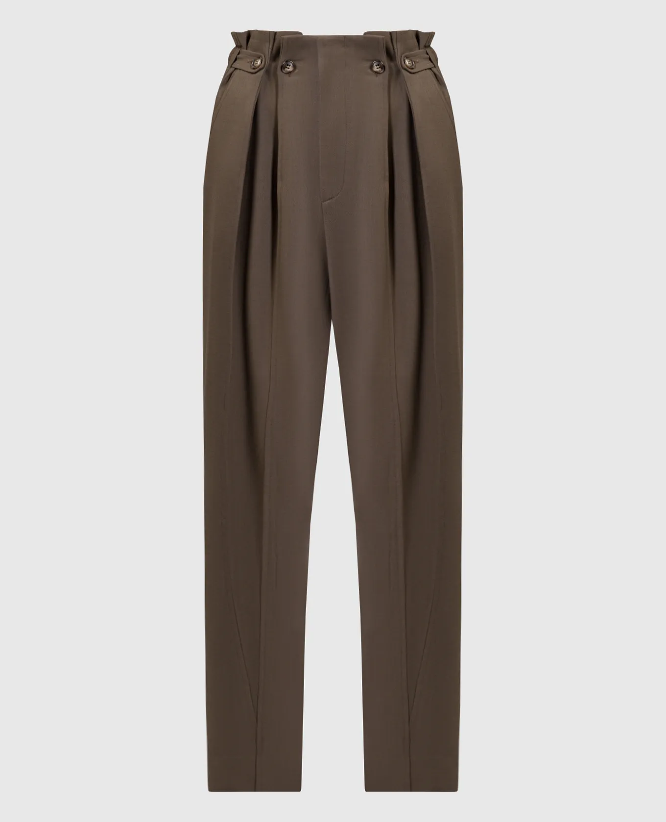 Victoria Beckham Pantaloni di lana color kaki 1124WTR005121A